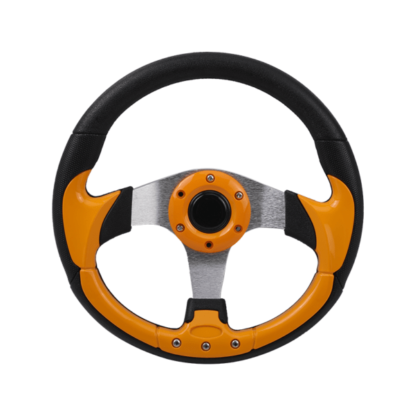 yellow steering wheel